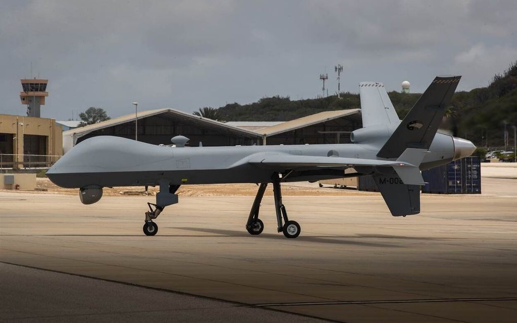 De MQ-9 Reaper krijgt bommen en raketten. Een Kamermeerderheid kiest voor bewapening. beeld Defensie, Aron Zwaal