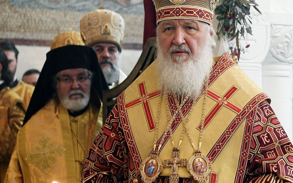 Patriarch Kirill tijdens een bezoek aan Zwitserland in 2016. beeld EPA, Walter Bieri