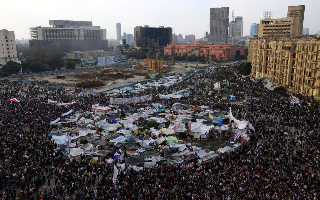 Ook woensdag gaan de protesten in Egypte door. Foto EPA