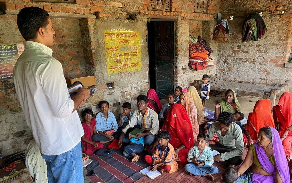 Christenen in een huiskerk in India. beeld Finny Philip