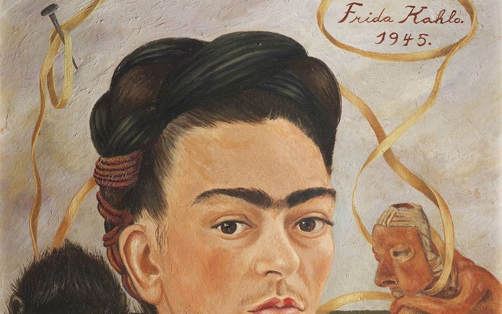 Zelfportret met aapje, Frida Kahlo, 1945. beeld Museo Dolores Olmedo, Mexico