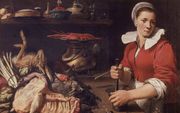 De kok met eten, Frans Snyders, ca. 1630. Bron: Collectie Wallraf-Richartz-Museum Keulen/Wikimedia Commons