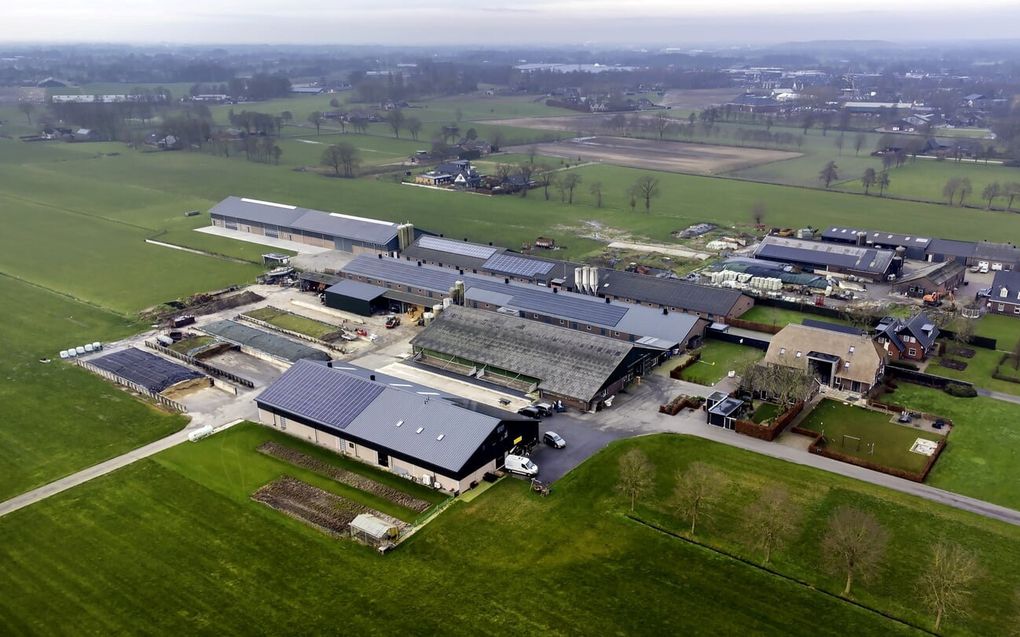 Het melkveebedrijf van Gerrit Top in Kootwijkerbroek. beeld Hans-Lukas Zuurman