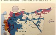 Syrië: burgeroorlog sinds 2011.  beeld uit Atlas van de wereldgeschiedenis