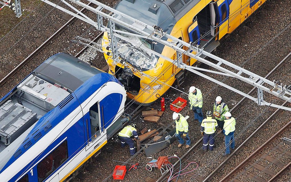 Treinongeluk Amsterdam-Sloterdijk. Foto ANP