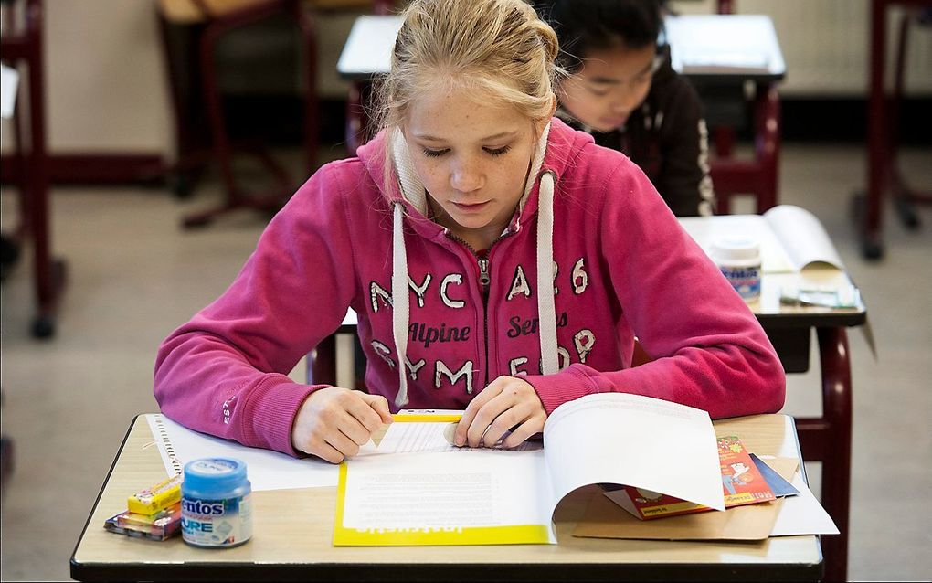 Leerling maakt Cito-toets. Foto ANP