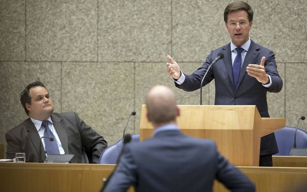 Samsom en Rutte in debat. Foto ANP