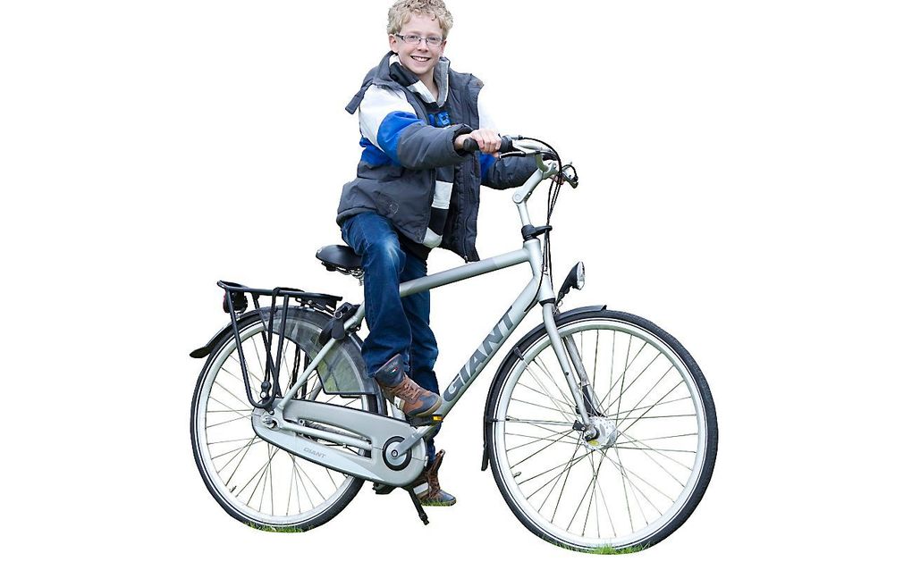 De fiets van Martijn Schimmel -een Giant- oogt robuust.  Foto RD, Anton Dommerholt