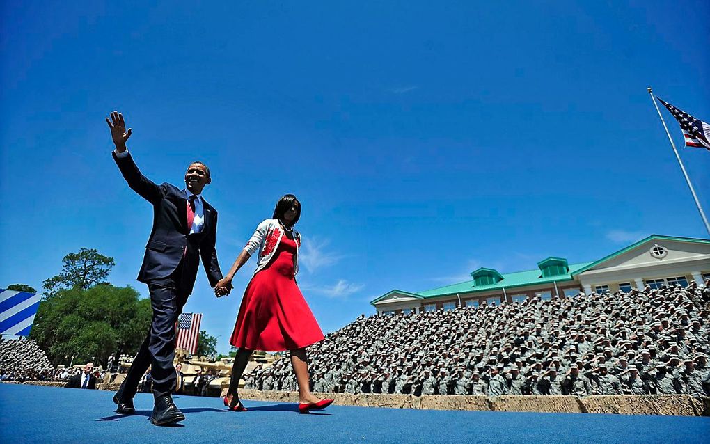 President Barack Obama en zijn vrouw Michelle, vrijdag 27 april 2012. Foto EPA