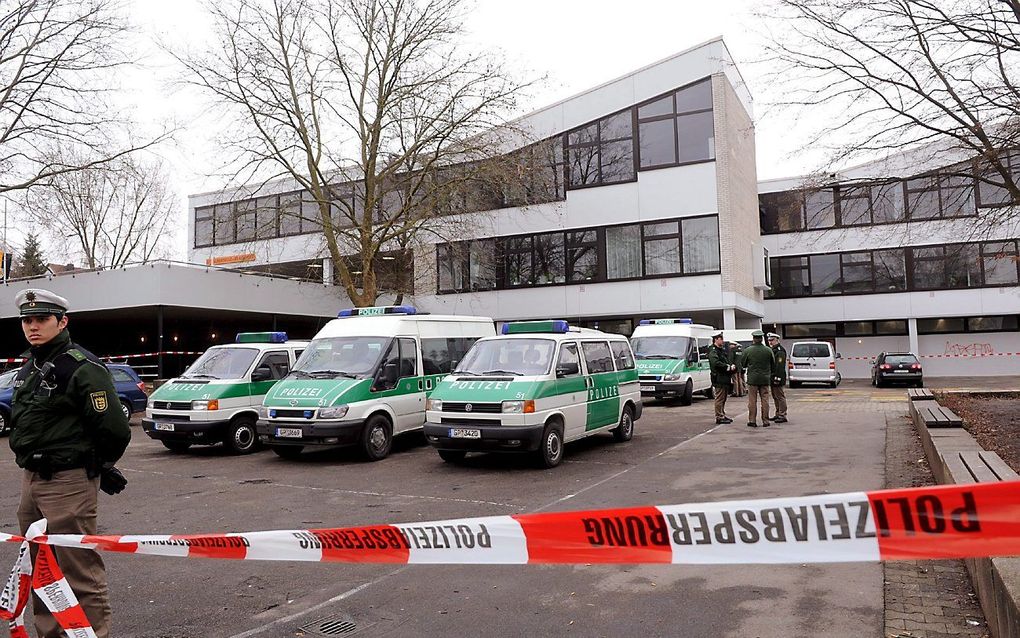 School in het duitse Winnenden waar een scholier in 2009 15 mensen doodschoot.  Foto EPA