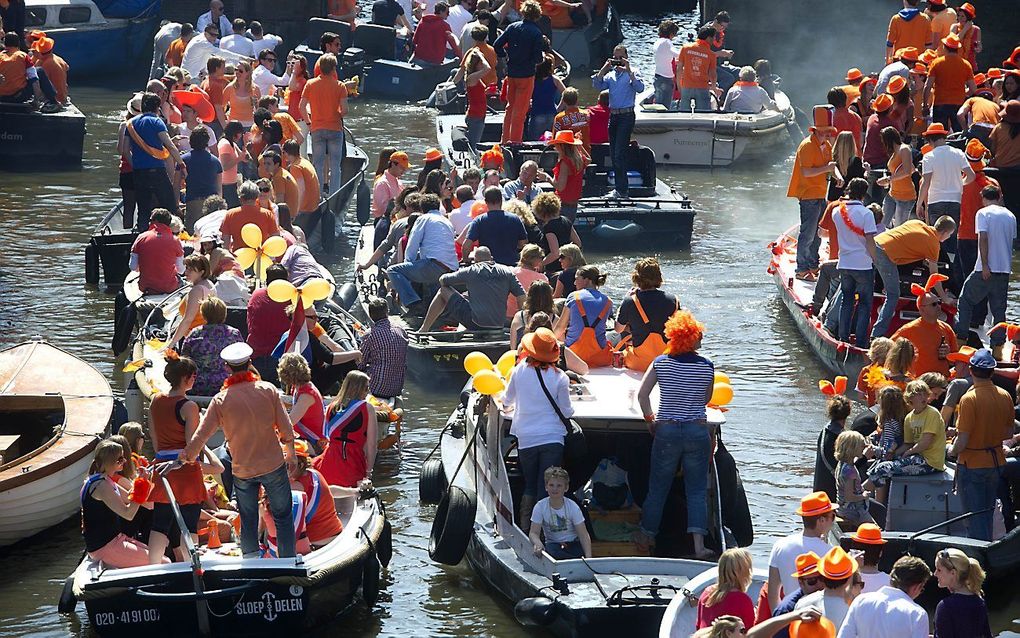 Koninginnedag in Amsterdam.  Foto ANP