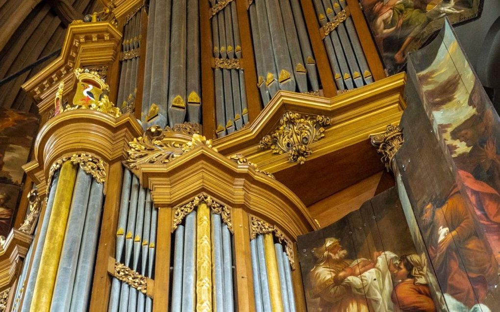 Het orgel van de Nieuwe Kerk in Den Haag. beeld denhaag.com