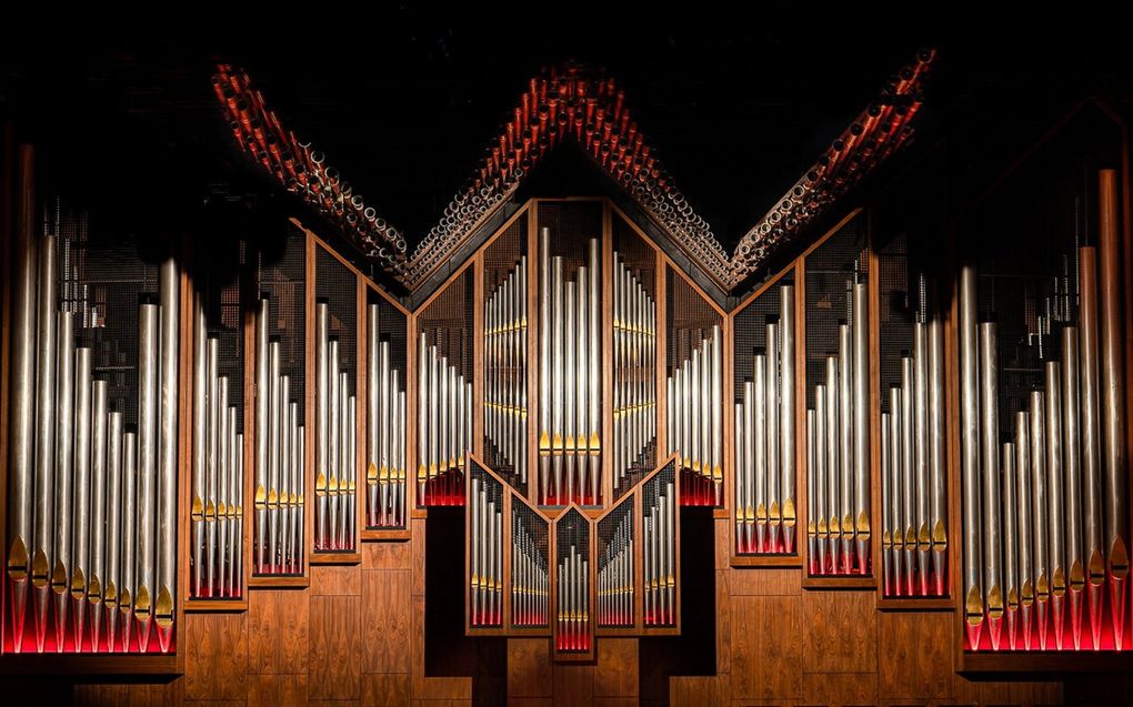 Het grote orgel van Flentrop in de Doelen in Rotterdam. beeld Marja Koole