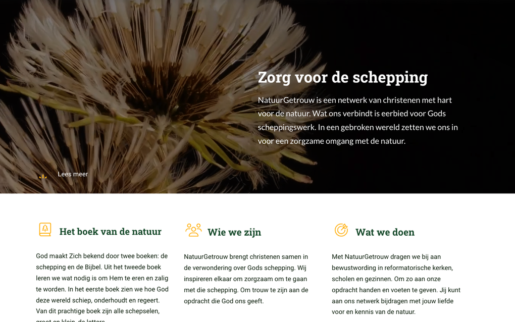 De website NatuurGetrouw.nu. beeld RD