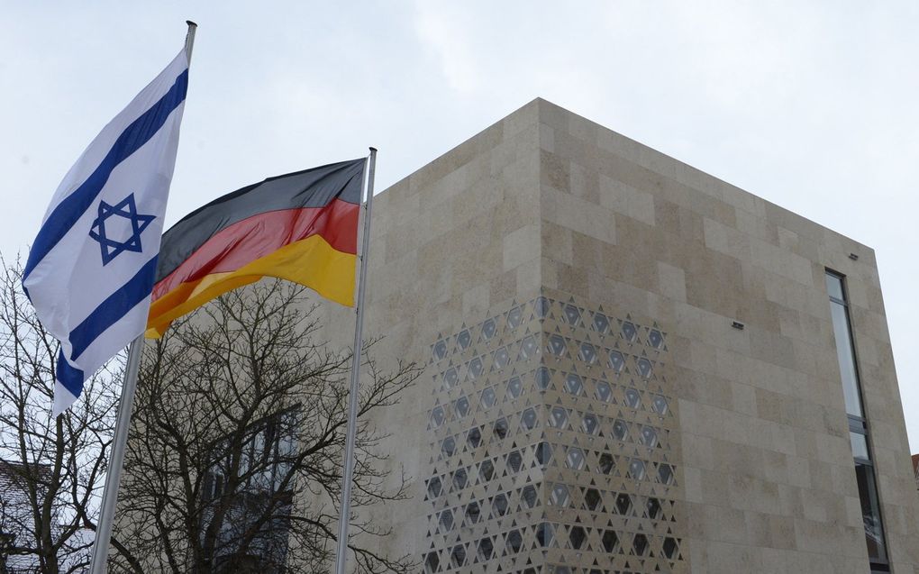 De synagoge in Ulm bij de opening ervan in 2021. beeld AFP, Christof Stache