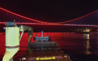 De Yavuz Sultan Selim Bridge overspant de Bosporus ten noorden van Istanbul. beeld Jaap-Willem Meijer