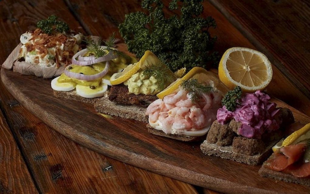 Smørrebrød, een typisch Deens gerecht. beeld Ad de Jong