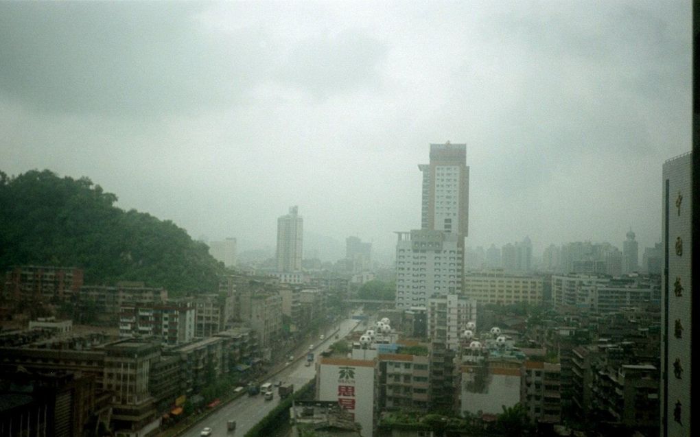 Straatbeeld van Guiyang. beeld Wikipedia,Potterra