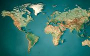 Wereldkaarten moeten een boloppervlak weergeven op een platte tekening. beeld iStock