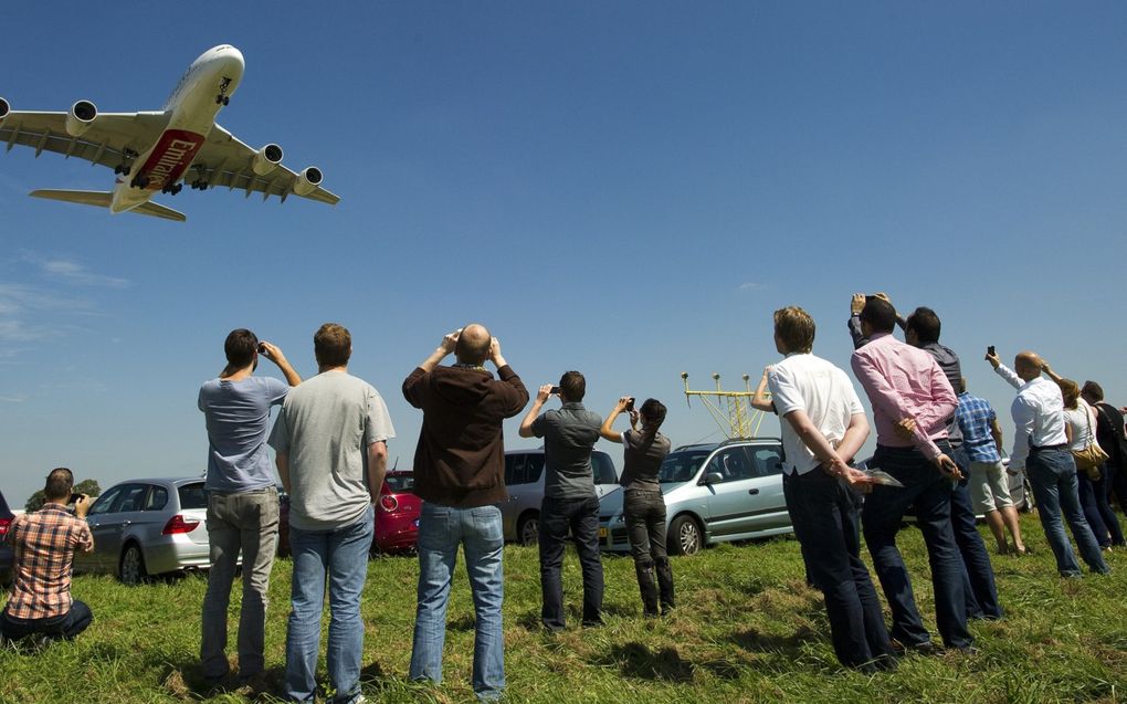 De Airbus 380 van Emirates. beeld ANP, Toussaint Kluiters