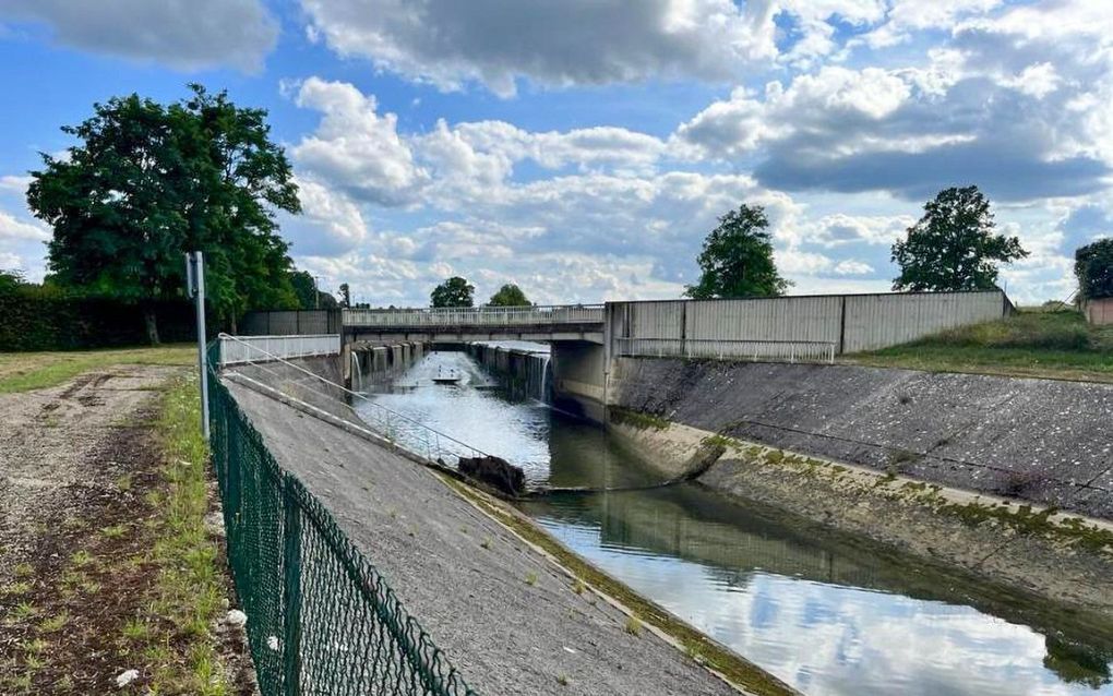 Het kanaal waar het dodelijke ongeval plaatsvond. beeld L’Est Éclair