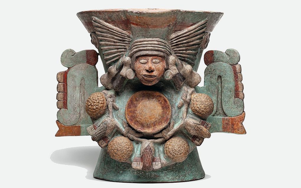 Wierookbrander van de godin Chalchiuhtlicue. beeld Museo de Antropología, Mexico