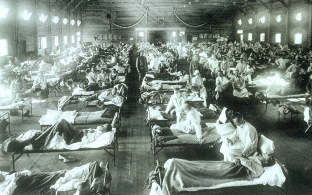 De Spaanse griep maakte tussen 1918 en 1920 mogelijk zo’n 100 miljoen slachtoffers. beeld Wikipedia
