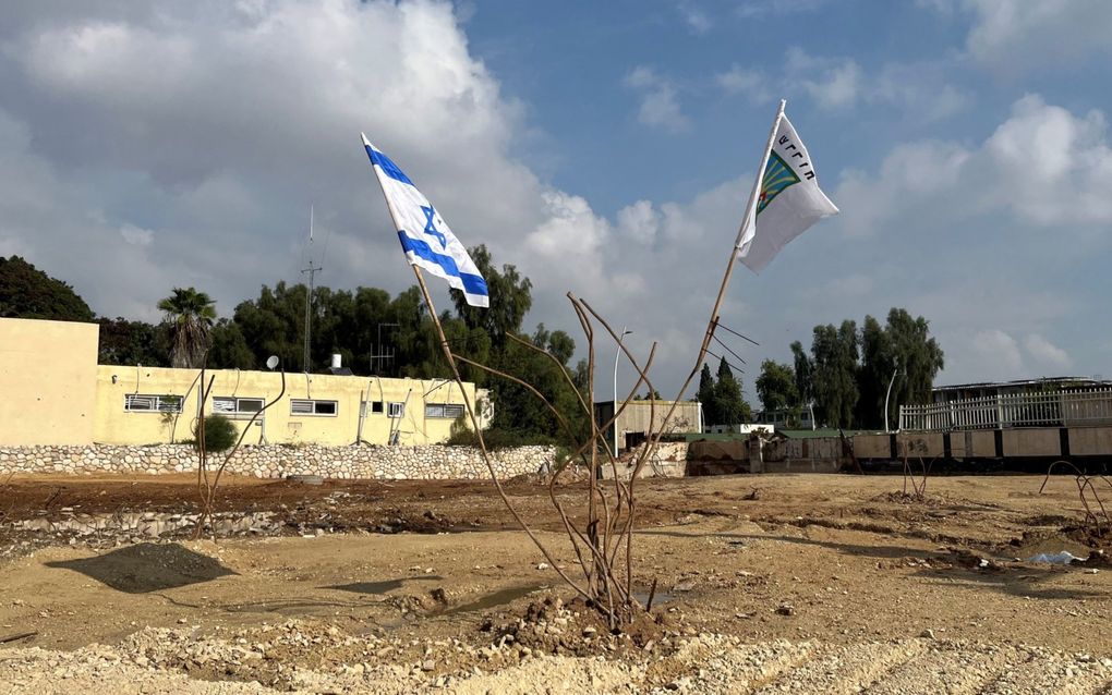 Van het politiebureau in Sderot is niets meer over. Hier woedde op 7 oktober een felle strijd tussen agenten en Hamasterroristen. beeld NietNix Productions