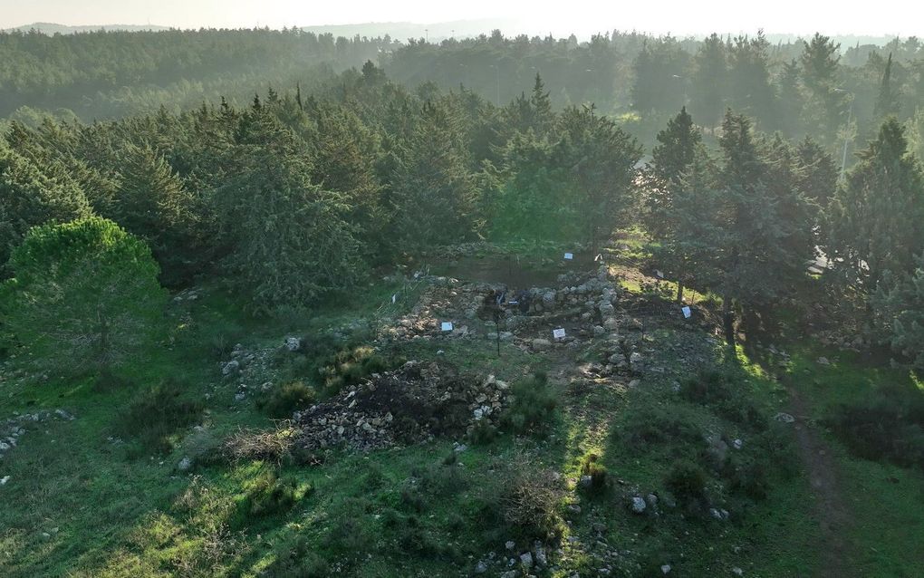 De plaats waar de munt is opgegraven. beeld Israëlische Oudheidkundige Dienst