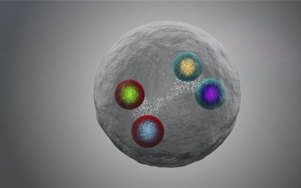 De exotische tetraquark die de natuurkundigen hebben aangetoond, is heel geschikt om de fundamentele natuurkrachten te bestuderen. beeld CERN