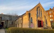 Het kerkgebouw van de Free Church Continuing in Glasgow waar de synode deze week samenkwam. beeld Leo Rees-Evans