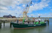 Het schip in de kleur en met de naam van de nieuwe eigenaar. beeld Omroep Flevoland