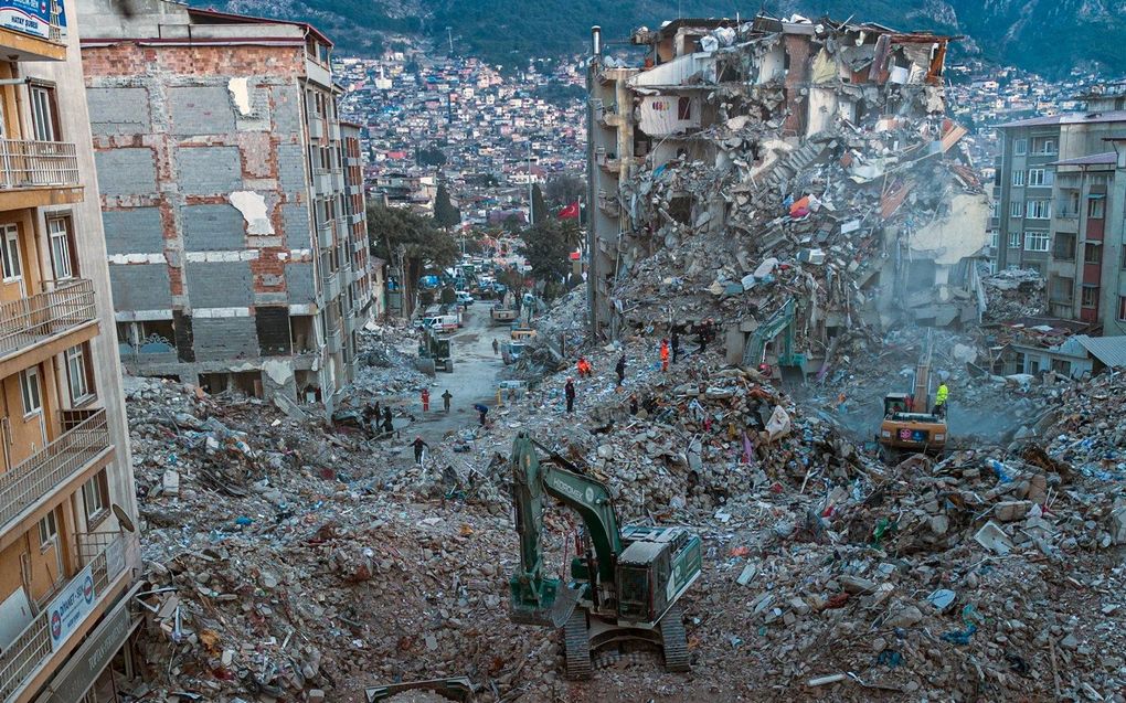 Antakya, na de aardbeving van drie weken geleden. Beeld AFP, Sameer Al-DOUMY