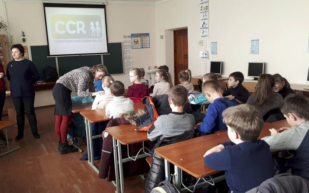 Schoolkinderen van het Ecologisch Lyceum in Zhytomir. beeld Stichting CCR