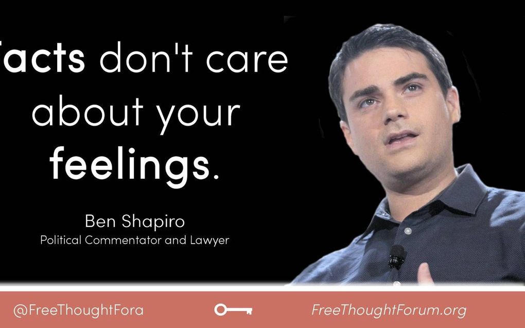„Shapiro gebruikt deze zin om duidelijk te maken dat er mensen en groeperingen in onze samenleving zijn die zich gediscrimineerd voelen maar dat niet kunnen onderbouwen met feiten.” beeld FreeThoughtForum
