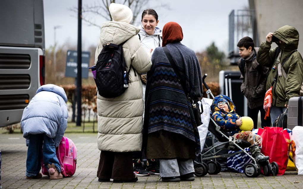 Asielzoekers in Uden. beeld ANP, ROB ENGELAAR