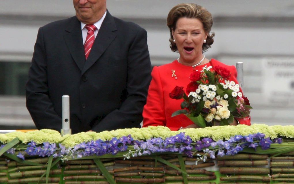 Koningin Beatrix arriveert morgen voor een driedaags staatsbezoek in Noorwegen. In 1996 bracht het Noorse koningspaar een staatsbezoek aan Nederland. Foto EPA