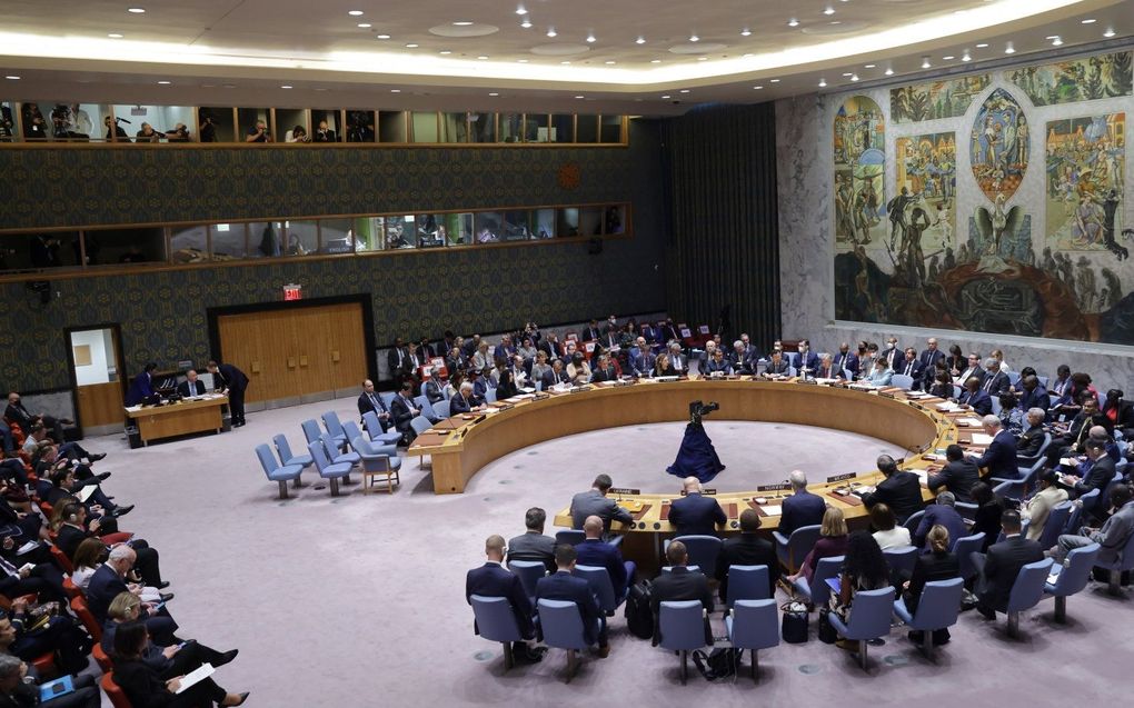 Speciale zitting van de Veiligheidsraad donderdag over de oorlog in Oekraïne. beeld EPA, JUSTIN LANE