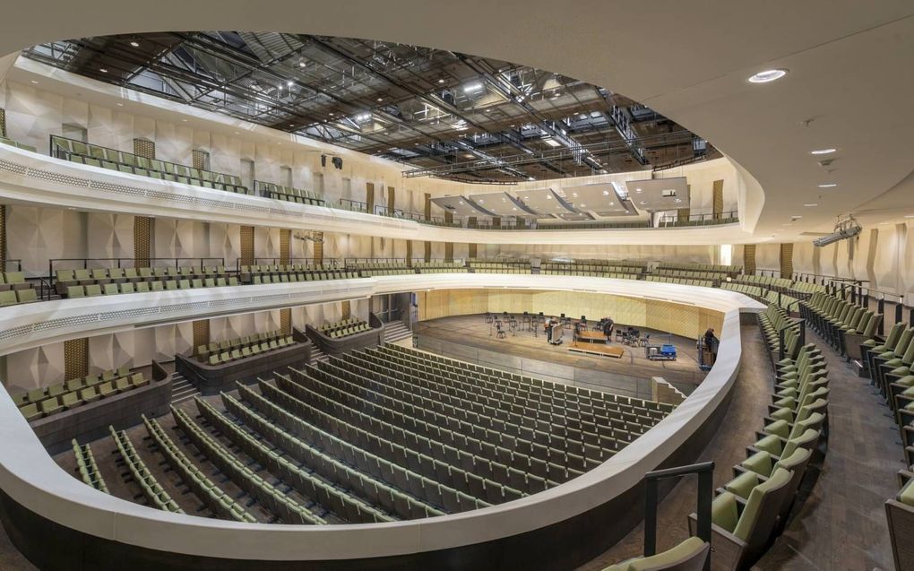 De Concertzaal op de derde etage is met 1500 stoelen de grootste zaal van Amare. beeld Mick Madder
