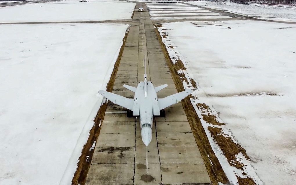 Russische bommenwerper Tupolev Tu-22M3. beeld AFP