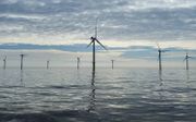Windpark Luchterduinen ter hoogte van Zandvoort. Vissers verliezen steeds meer werkgebied aan windparken op zee. beeld ANP, Remko de Waal