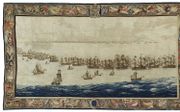 Tapijt van Willem van de Velde de Oude. beeld Het Scheepvaartmuseum