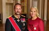 Het Noorse hof deelde vrijdag nieuwe officiële foto’s van de Noorse kroonprins Haakon en zijn vrouw Mette-Marit. beeld Dusan Reljin / Det kongelige hoff