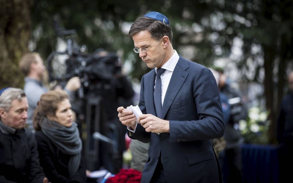 Premier Rutte bood begin dit jaar tijdens de Nationale Holocaust Herdenking zijn excuses aan voor het handelen van de Nederlandse overheid in de Tweede Wereldoorlog. beeld ANP, Martijn Beekman