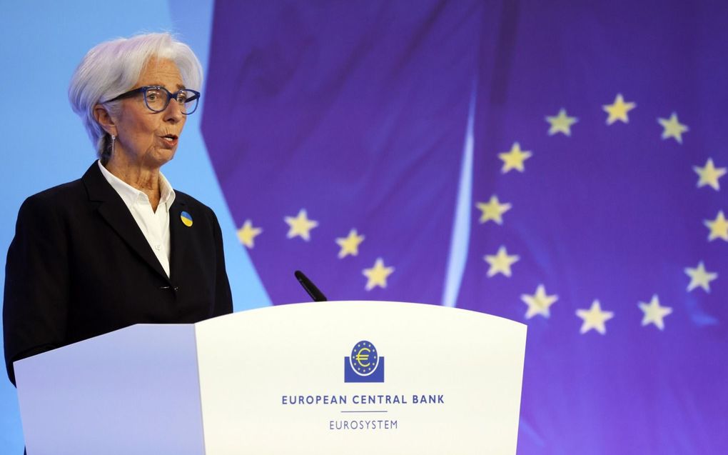 ECB-president Christine Lagarde. beeld EPA, Ronald Wittek