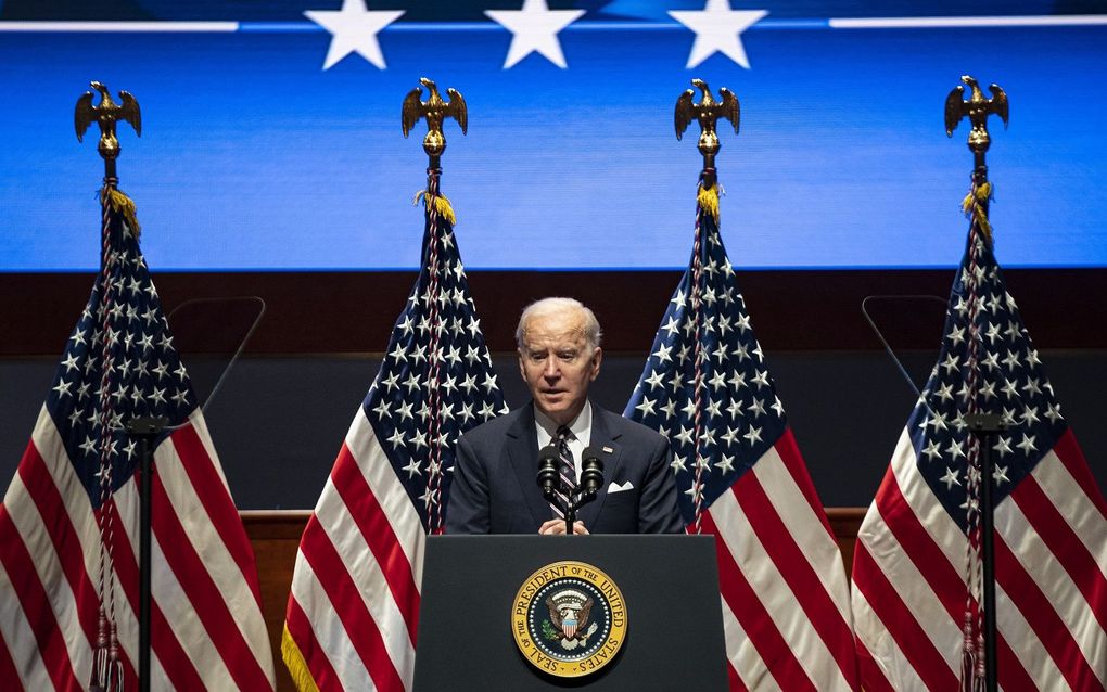 De Amerikaanse president Joe Biden. beeld EPA, Al Drago