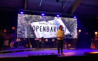 Bart van Nes, baptistenvoorganger, spreekt op de jaarlijkse Kerstconferentie van de HGJB over het Bijbelboek Openbaring. beeld Jan van Reenen
