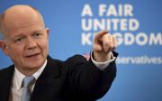 William Hague is al sinds jaar en dag euroscepticus. beeld AFP, Justin Tallin