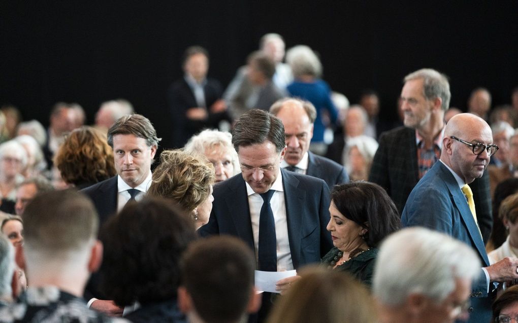 Premier Mark Rutte, Neelie Kroes en Khadija Arib. beeld ANP, Jeroen Jumelet