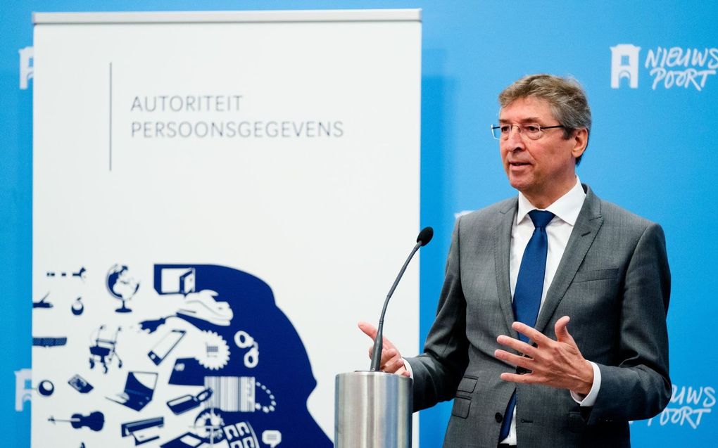 Voorzitter Aleid Wolfsen van de Autoriteit Persoonsgegevens (AP) tijdens een presentatie. beeld ANP, Bart Maat